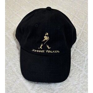 Johnnie Walker Keep Walking Striding Man Logo 2 Sided Embroidered Adjustable Hat